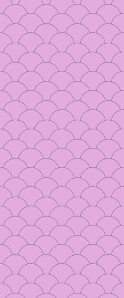 Pink Fishscales Tile Acrylic Shower Panel 2440mm x 1220mm (3mm Thick) - CladdTech
