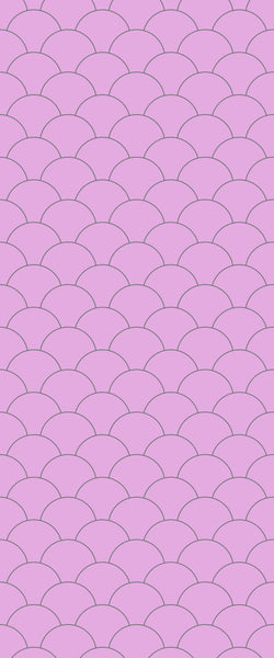 Pink Fishscales Tile Acrylic Shower Panel 2440mm x 1220mm (3mm Thick) - CladdTech