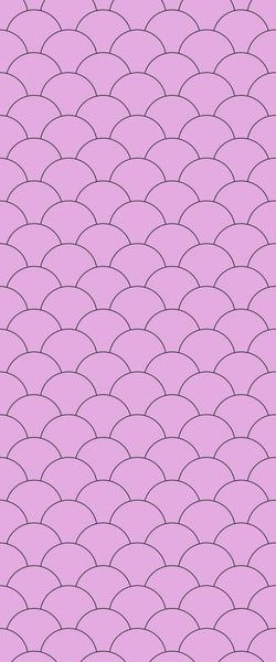 Pink Fishscales Tile Acrylic Shower Panel 2440mm x 1220mm (3mm Thick) - CladdTech