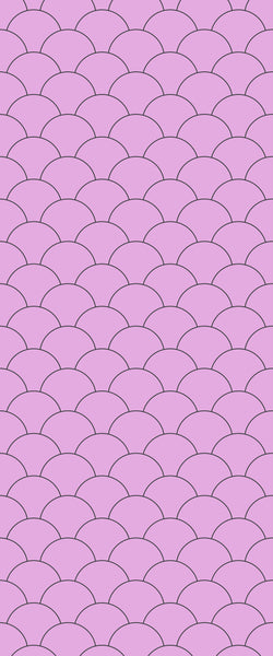 Pink Fishscales Tile Acrylic Shower Panel 2440mm x 1220mm (3mm Thick) - CladdTech