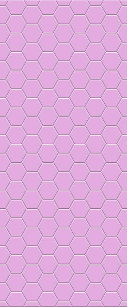 Pink Hexagon Tile Acrylic Wall Panel 2440mm x 1220mm (3mm Thick) - CladdTech