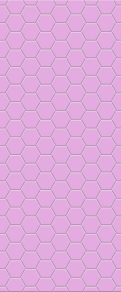 Pink Hexagon Tile Acrylic Wall Panel 2440mm x 1220mm (3mm Thick) - CladdTech