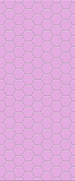 Pink Hexagon Tile Acrylic Wall Panel 2440mm x 1220mm (3mm Thick) - CladdTech