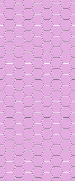 Pink Hexagon Tile Acrylic Wall Panel 2440mm x 1220mm (3mm Thick) - CladdTech