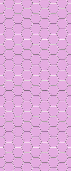 Pink Hexagon Tile Acrylic Wall Panel 2440mm x 1220mm (3mm Thick) - CladdTech