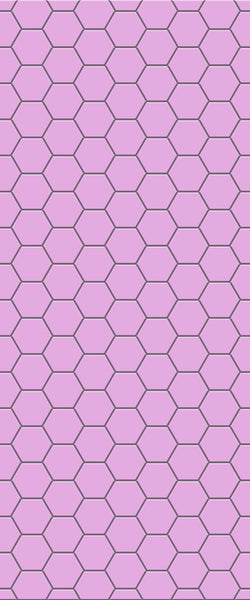 Pink Hexagon Tile Acrylic Wall Panel 2440mm x 1220mm (3mm Thick) - CladdTech