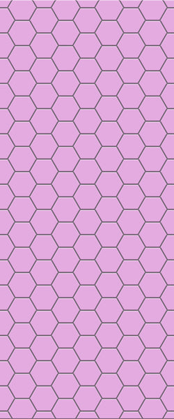 Pink Hexagon Tile Acrylic Wall Panel 2440mm x 1220mm (3mm Thick) - CladdTech