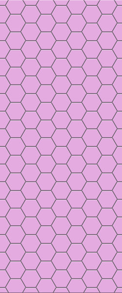 Pink Hexagon Tile Acrylic Wall Panel 2440mm x 1220mm (3mm Thick) - CladdTech