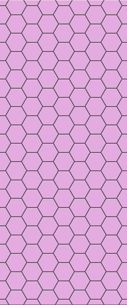 Pink Hexagon Tile Acrylic Wall Panel 2440mm x 1220mm (3mm Thick) - CladdTech