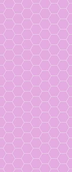 Pink Hexagon Tile Acrylic Wall Panel 2440mm x 1220mm (3mm Thick) - CladdTech