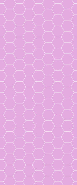 Pink Hexagon Tile Acrylic Wall Panel 2440mm x 1220mm (3mm Thick) - CladdTech