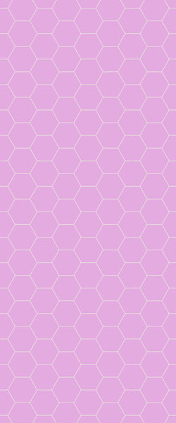 Pink Hexagon Tile Acrylic Wall Panel 2440mm x 1220mm (3mm Thick) - CladdTech