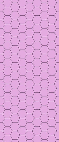 Pink Hexagon Tile Acrylic Wall Panel 2440mm x 1220mm (3mm Thick) - CladdTech