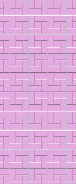 Pink Windmill Tile Acrylic Shower Panel 2440mm x 1220mm ( 3mm Thick) - CladdTech