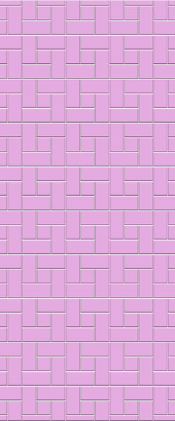 Pink Windmill Tile Acrylic Shower Panel 2440mm x 1220mm ( 3mm Thick) - CladdTech