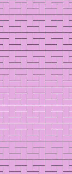 Pink Windmill Tile Acrylic Shower Panel 2440mm x 1220mm ( 3mm Thick) - CladdTech