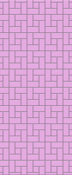 Pink Windmill Tile Acrylic Shower Panel 2440mm x 1220mm ( 3mm Thick) - CladdTech