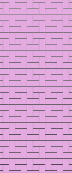 Pink Windmill Tile Acrylic Shower Panel 2440mm x 1220mm ( 3mm Thick) - CladdTech