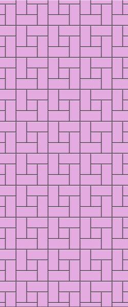 Pink Windmill Tile Acrylic Shower Panel 2440mm x 1220mm ( 3mm Thick) - CladdTech