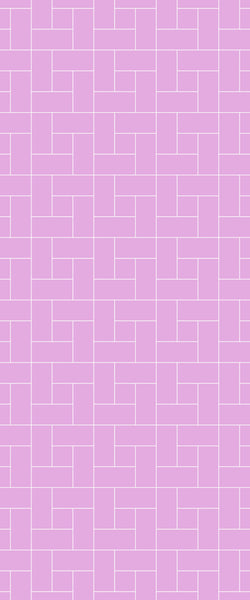 Pink Windmill Tile Acrylic Shower Panel 2440mm x 1220mm ( 3mm Thick) - CladdTech