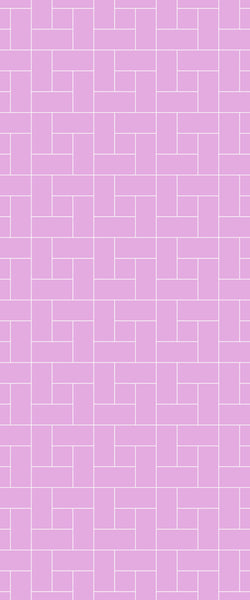 Pink Windmill Tile Acrylic Shower Panel 2440mm x 1220mm ( 3mm Thick) - CladdTech