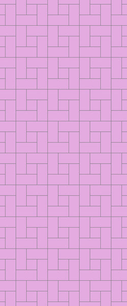 Pink Windmill Tile Acrylic Shower Panel 2440mm x 1220mm ( 3mm Thick) - CladdTech