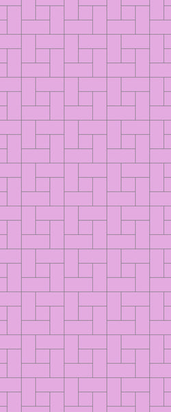 Pink Windmill Tile Acrylic Shower Panel 2440mm x 1220mm ( 3mm Thick) - CladdTech