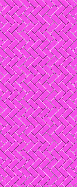 Pink Diagonal Herringbone Tile Acrylic Shower Panel 2440mm x 1220mm ( 3mm Thick) - CladdTech