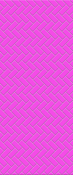 Pink Diagonal Herringbone Tile Acrylic Shower Panel 2440mm x 1220mm ( 3mm Thick) - CladdTech
