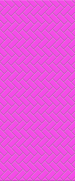 Pink Diagonal Herringbone Tile Acrylic Shower Panel 2440mm x 1220mm ( 3mm Thick) - CladdTech