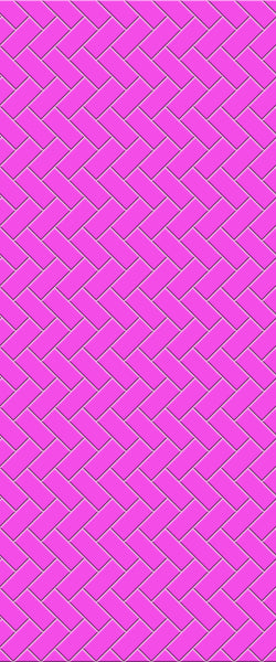 Pink Diagonal Herringbone Tile Acrylic Shower Panel 2440mm x 1220mm ( 3mm Thick) - CladdTech