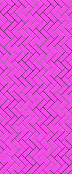 Pink Diagonal Herringbone Tile Acrylic Shower Panel 2440mm x 1220mm ( 3mm Thick) - CladdTech