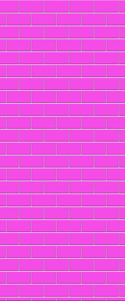 Pink Subway Tile Acrylic Shower Panel 2440mm x 1220mm ( 3mm Thick) - CladdTech