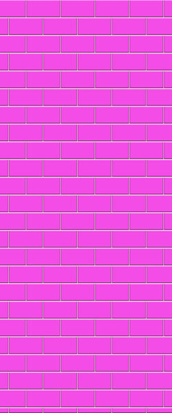 Pink Subway Tile Acrylic Shower Panel 2440mm x 1220mm ( 3mm Thick) - CladdTech
