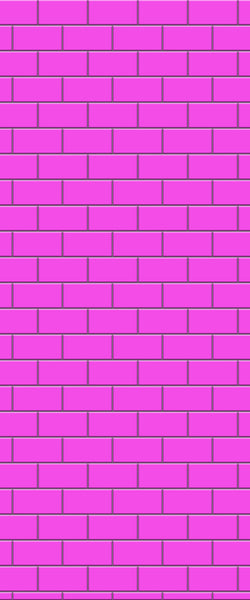 Pink Subway Tile Acrylic Shower Panel 2440mm x 1220mm ( 3mm Thick) - CladdTech
