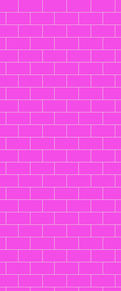 Pink Subway Tile Acrylic Shower Panel 2440mm x 1220mm ( 3mm Thick) - CladdTech