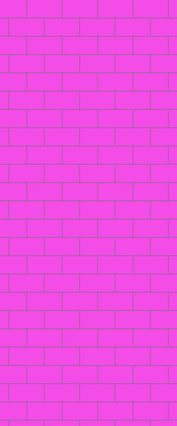 Pink Subway Tile Acrylic Shower Panel 2440mm x 1220mm ( 3mm Thick) - CladdTech