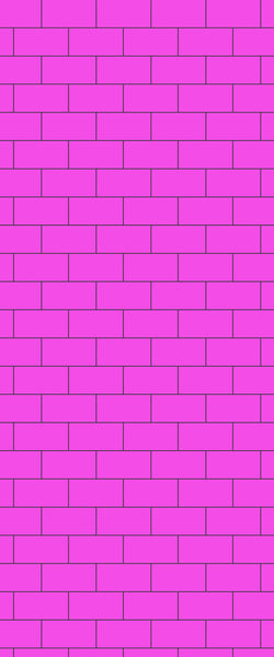 Pink Subway Tile Acrylic Shower Panel 2440mm x 1220mm ( 3mm Thick) - CladdTech