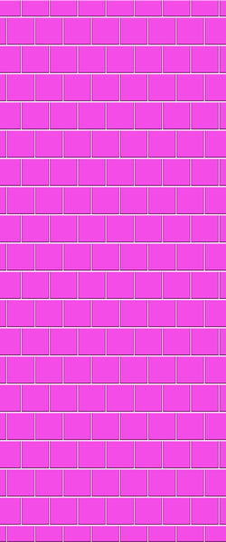 Pink Large Square's Tile Acrylic Shower Wall Panel 2440mm x 1220mm ( 3mm Thick) - CladdTech
