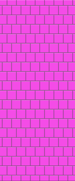 Pink Large Square's Tile Acrylic Shower Wall Panel 2440mm x 1220mm ( 3mm Thick) - CladdTech