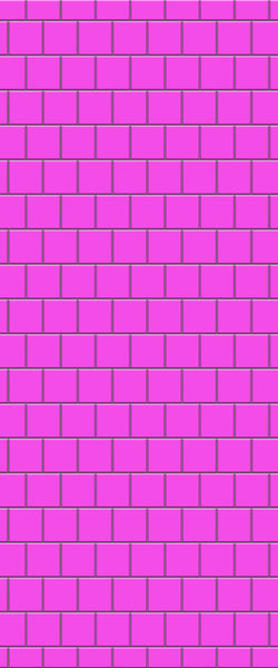 Pink Large Square's Tile Acrylic Shower Wall Panel 2440mm x 1220mm ( 3mm Thick) - CladdTech