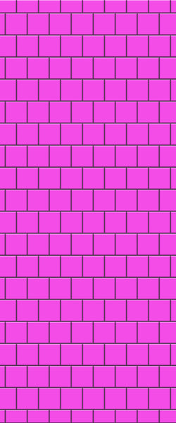 Pink Large Square's Tile Acrylic Shower Wall Panel 2440mm x 1220mm ( 3mm Thick) - CladdTech