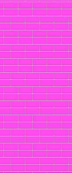 Pink Brickbond Tile Acrylic Shower Wall Panel 2440mm x 1220mm ( 3mm Thick) - CladdTech