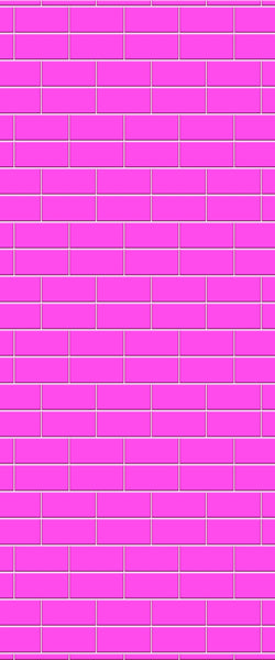 Pink Brickbond Tile Acrylic Shower Wall Panel 2440mm x 1220mm ( 3mm Thick) - CladdTech