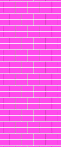 Pink Brickbond Tile Acrylic Shower Wall Panel 2440mm x 1220mm ( 3mm Thick) - CladdTech