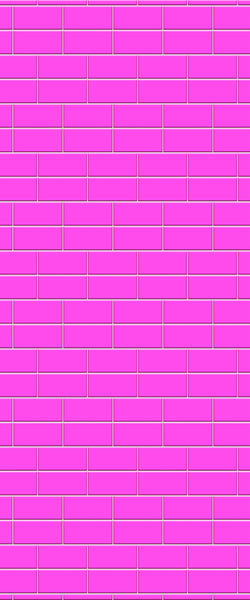 Pink Brickbond Tile Acrylic Shower Wall Panel 2440mm x 1220mm ( 3mm Thick) - CladdTech