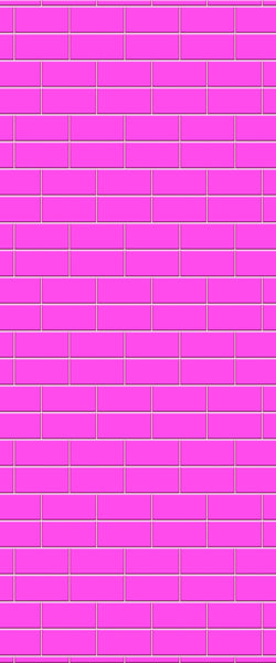 Pink Brickbond Tile Acrylic Shower Wall Panel 2440mm x 1220mm ( 3mm Thick) - CladdTech