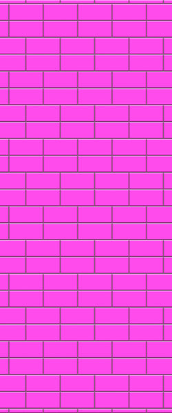 Pink Brickbond Tile Acrylic Shower Wall Panel 2440mm x 1220mm ( 3mm Thick) - CladdTech
