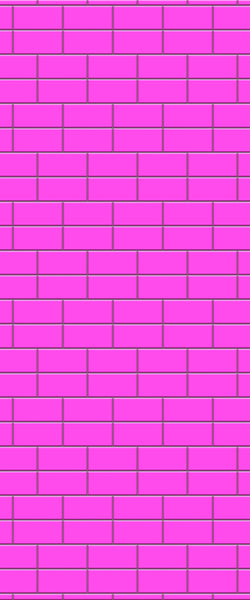 Pink Brickbond Tile Acrylic Shower Wall Panel 2440mm x 1220mm ( 3mm Thick) - CladdTech