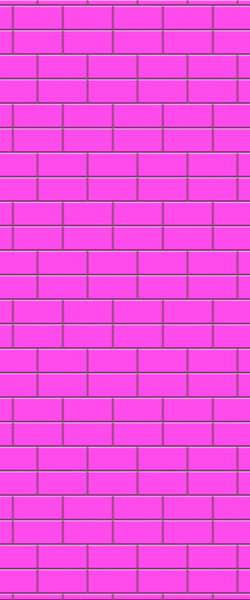 Pink Brickbond Tile Acrylic Shower Wall Panel 2440mm x 1220mm ( 3mm Thick) - CladdTech